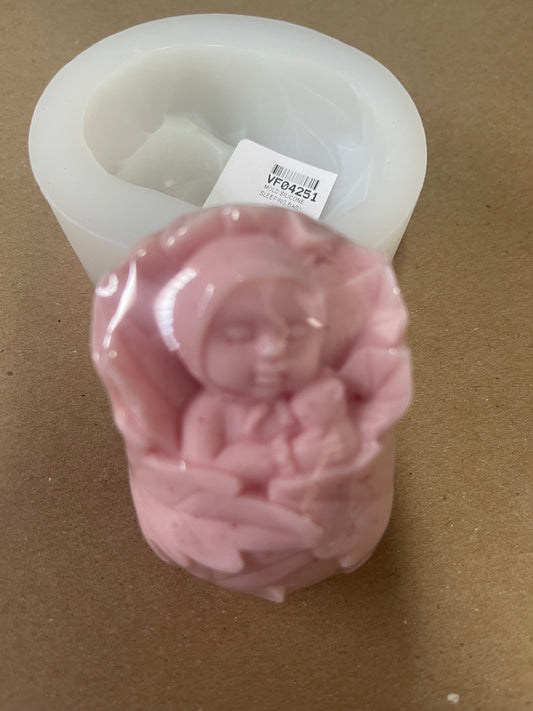 SILICONE MOLD SLEEPING BABY IN A BLANKET 1 PC
