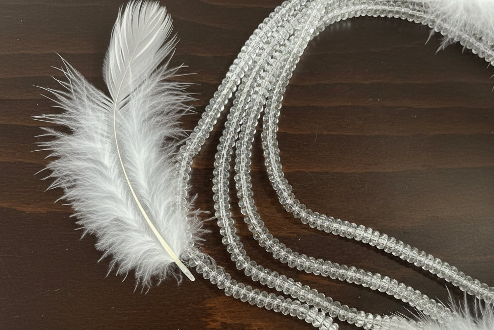 GLASS RONDELLE CLEAR