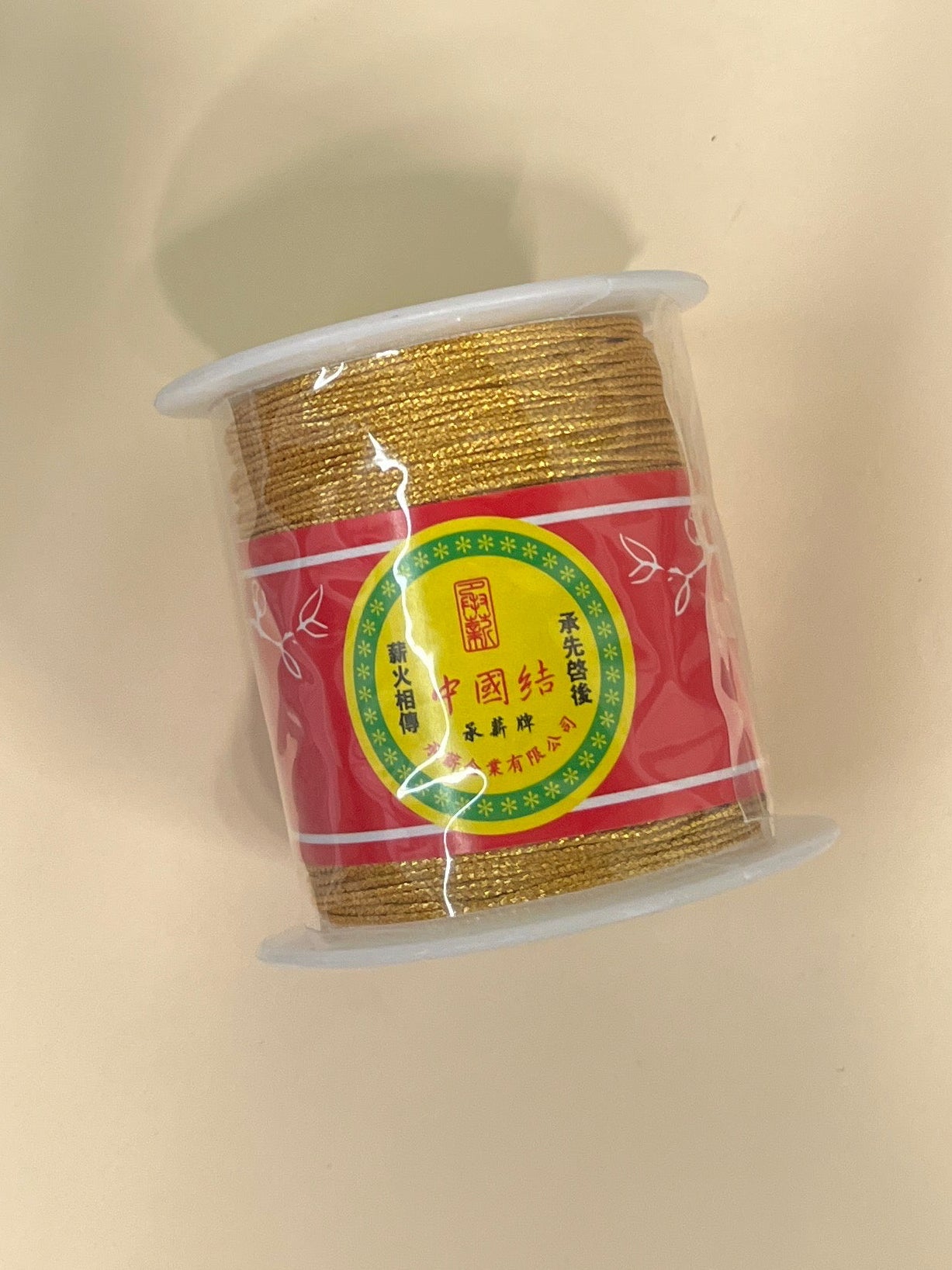 NYLON WITH METALLIC THREAD CORD 0.8MM SILVER OR GOLD 65 M PER 1 ROLL