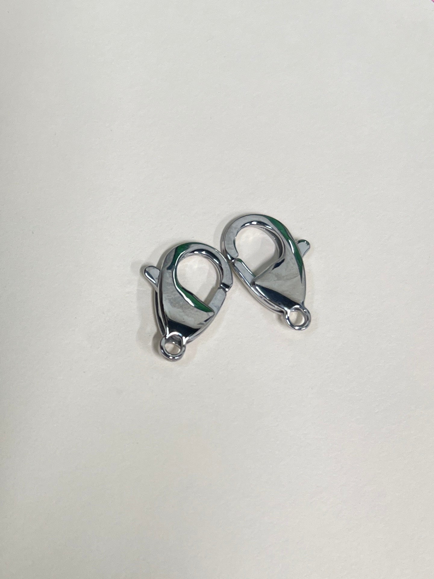 LOBSTER CLASP 21X13MM STAINLESS STEEL 2 PC
