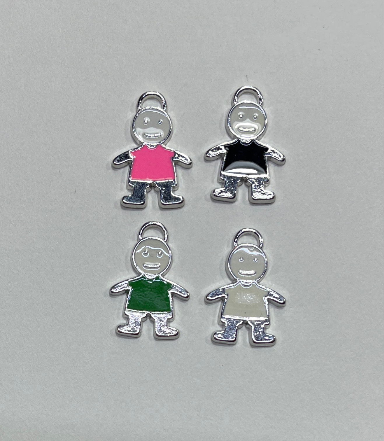 CHARM PLATINUM BOY 24MM  10 PC