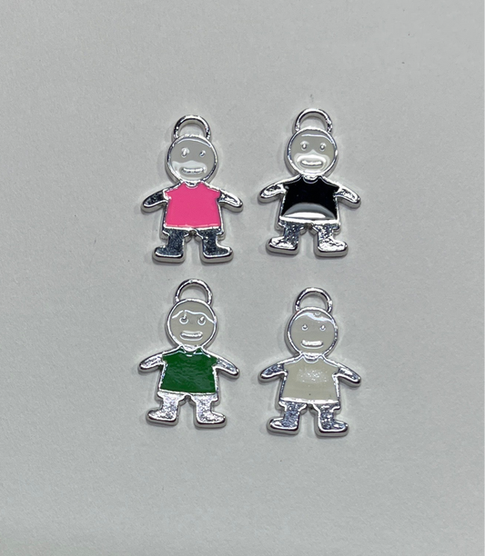 CHARM PLATINUM BOY 24MM  10 PC