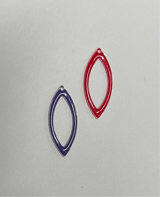 LINK ENAMEL HORSE EYE  2 PC
