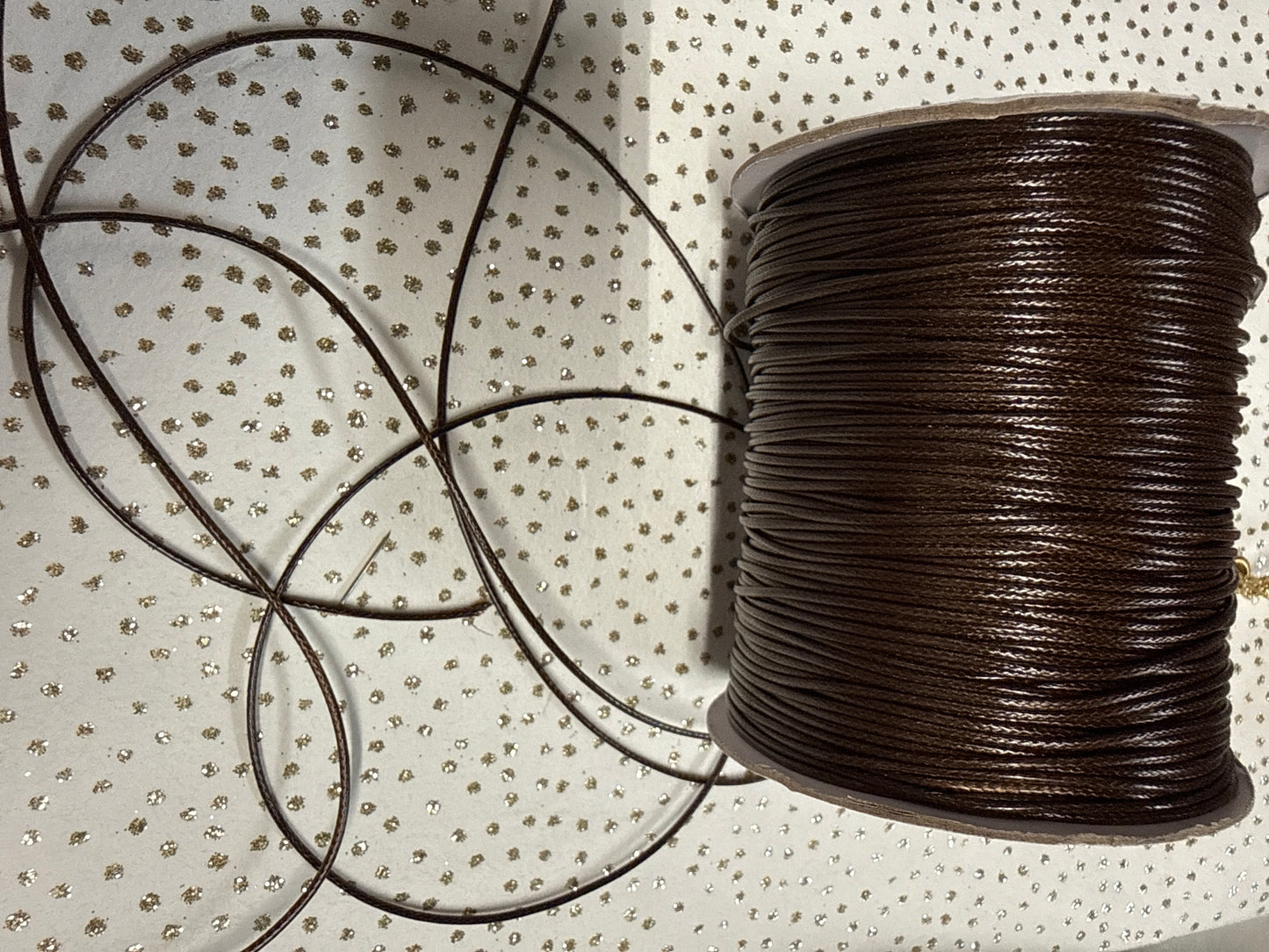 KOREAN POLYESTER CORD 1.2MM SADDLE BROWN PER YARD