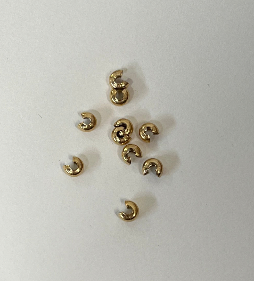 CRIMP COVER GP & STAINLESS STEEL COLOR 5X4MM  10 PC