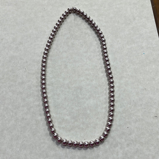 GLASS PEARL 6MM ROUND ROSY BROWN