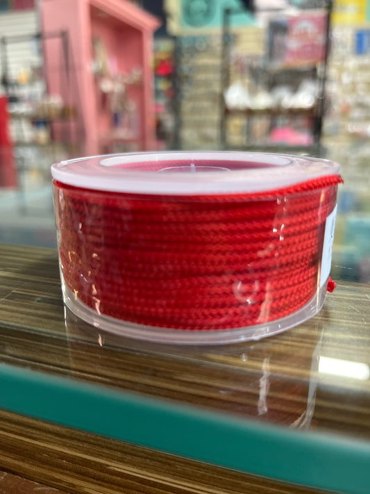 NYLON CORD 1.8MM RED  18 YARDS ROLL`