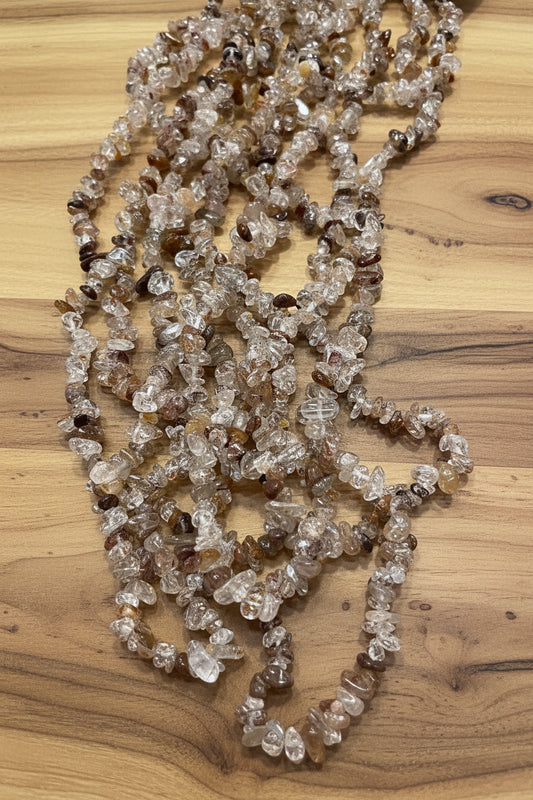 QUARTZ CHIP 5-8MM 31.5 INCHES STRAND