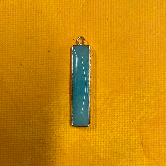 PENDANT AMAZONITE RECTANGULAR 46 MM 1 PC