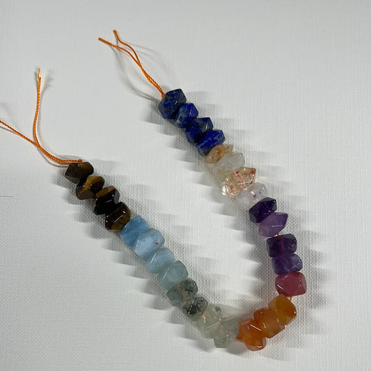 GEMSTONE RONDELLE MIX   8-10 MM