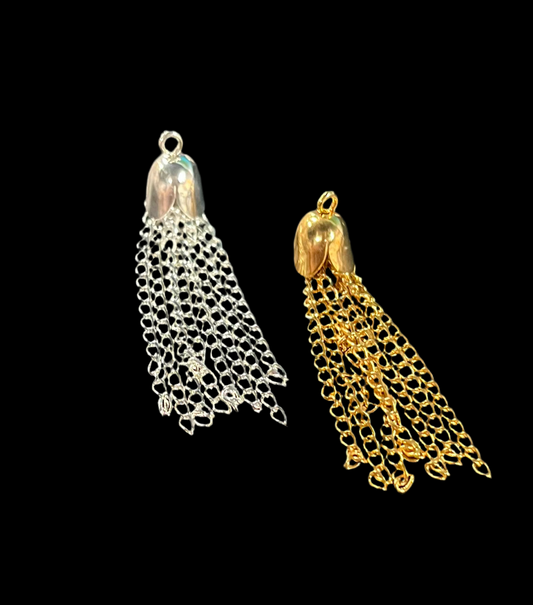 Chain Tassel Silver & Gold plate