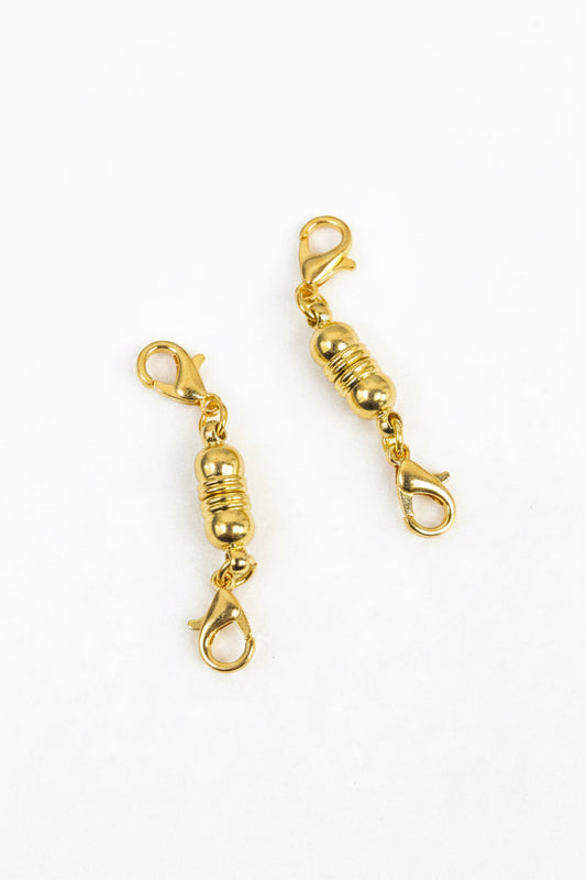 MAGNETIC CLASP WITH LOBSTER 45MM stainless steel gold plate 2 pc