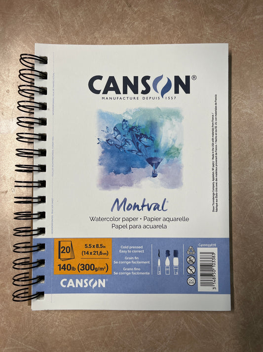 WATERCOLOR PAPER PAD 5.5 X 8.5 140LB 20 SHEETS CANSON