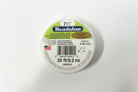 BEADALON 7 STRAND 0.18 inch / 30 ft.  Gold color