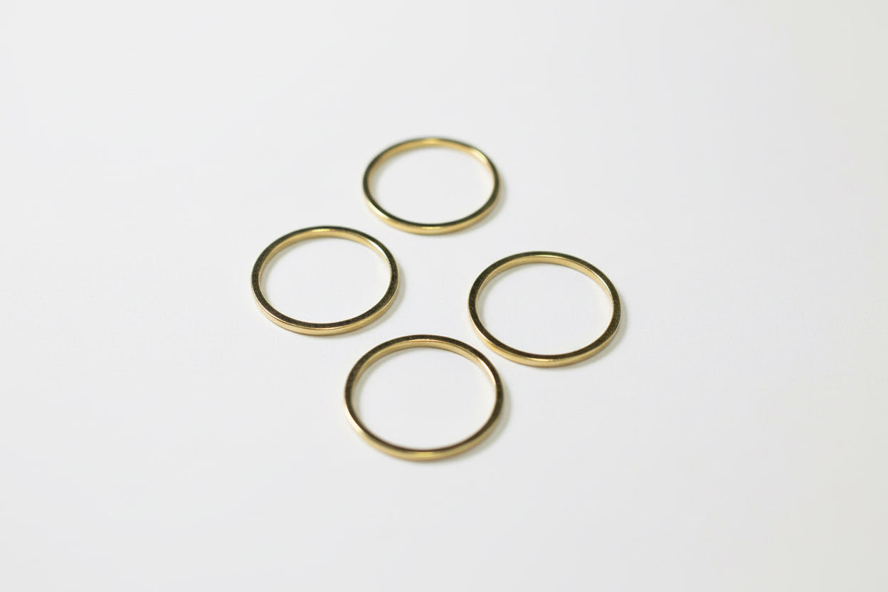 GOLD PLATED ROUND FRAME 20mm