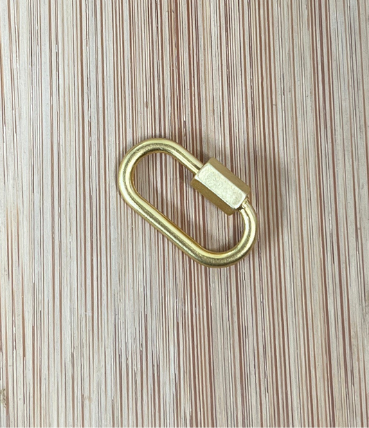 SCREW LOCK CARABINER MATTE GP 18 kt