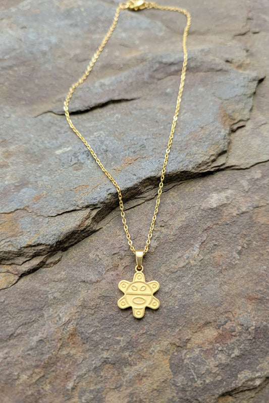 CHAIN STAINLESS STEEL 17.7 INCHES WITH SOL TAINO PENDANT 1 PC