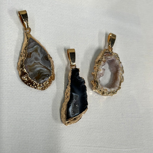 PENDANT DRUZY AGATE 20-46MM 1 PC