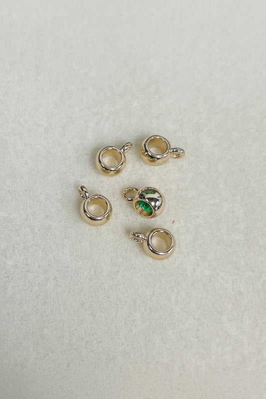 BAIL TUBE 11X5MM LIGHT GOLD 5 PC