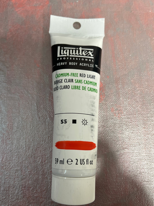 LIQUITEX HEAVY BODY ACRYLIC CADMIUM FREE  RED MEDIUM  2 OZ