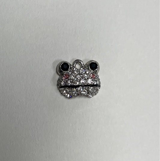 CHARM FROG WITH RHINESTONES  1 PC