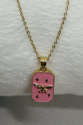 NECKLACE ANGEL SST PEARL PINK