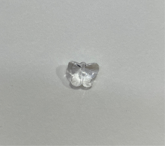 BUTTERFLY CRYSTAL CLEAR 16X16MM  2 PC