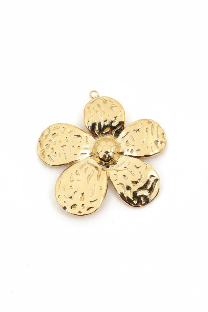 FLOWER SST PENDANT GOLD