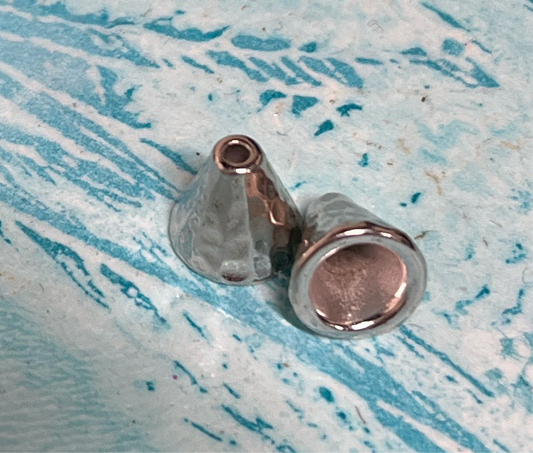 Pewter cone hammered