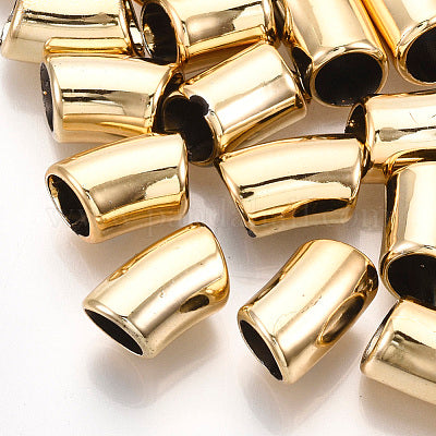 CONNECTOR ACRYLIC CURVED TUBE GOLD 15X9MM 50 PC