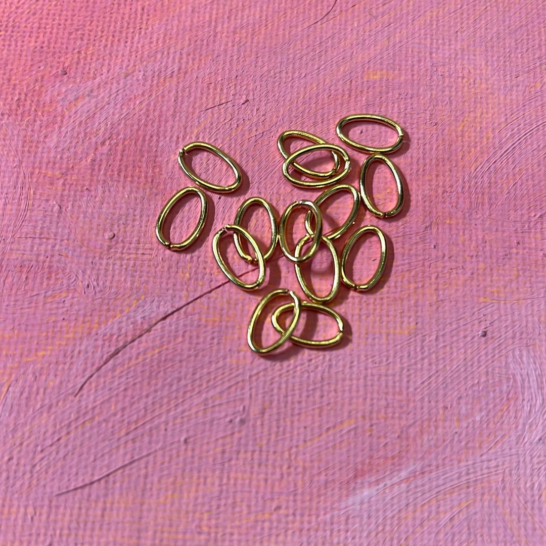 Jumpring oval gold SST