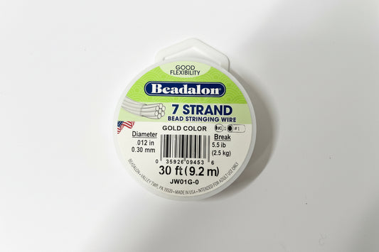 BEADALON GOLD STRINGING WIRE 0.12 inch- 30 ft