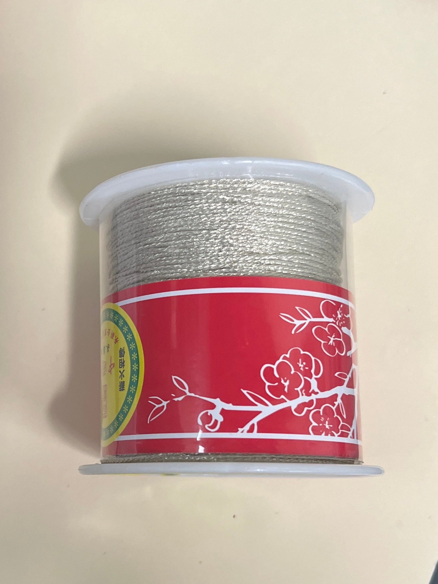 NYLON WITH METALLIC THREAD CORD 0.8MM SILVER OR GOLD 65 M PER 1 ROLL