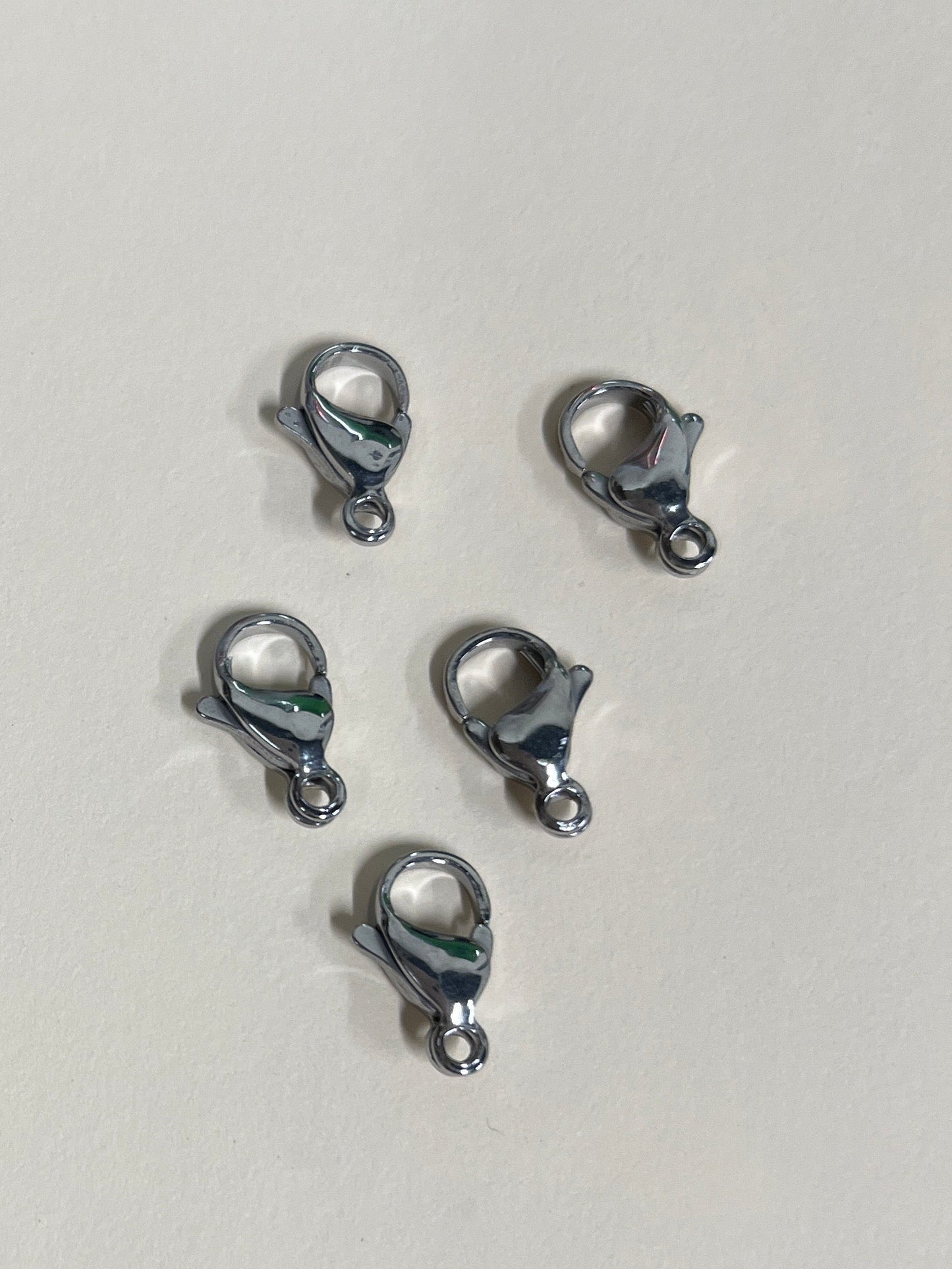 LOBSTER CLASP 13X8MM STAINLESS STEEL 5 PC