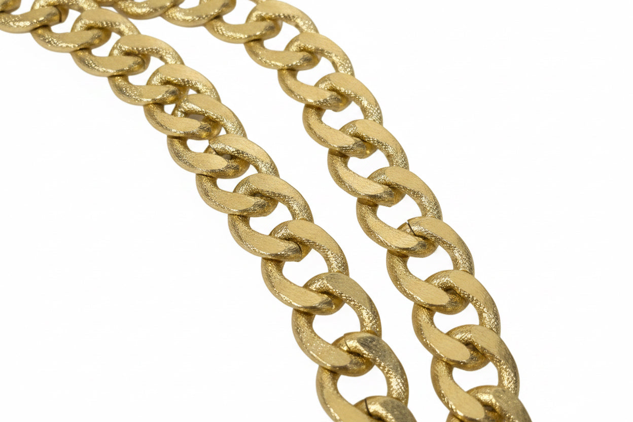ALUMINUM CHAIN GOLD TEXTURED TWIST / PER FOOT