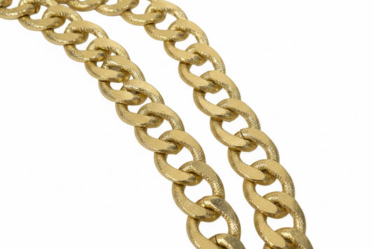 ALUMINUM CHAIN GOLD TEXTURED TWIST / PER FOOT