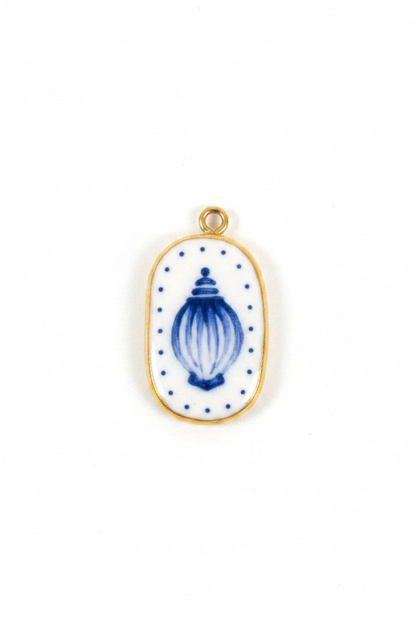 PORCELAIN PENDANT SST LOOP