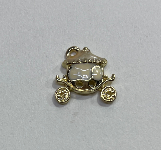 CHARM CARRIGE ENAMEL  1 PC