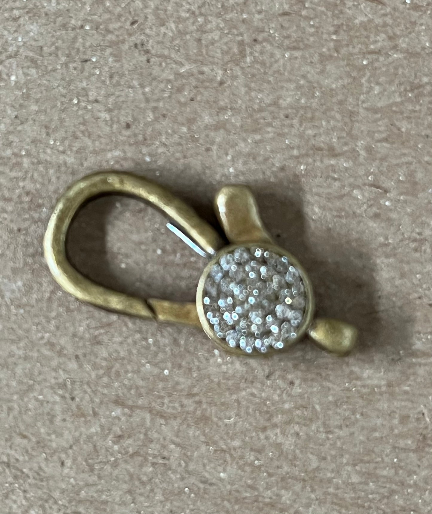 LOBSTER CLASP ANT BRONZE PAVE 25MM