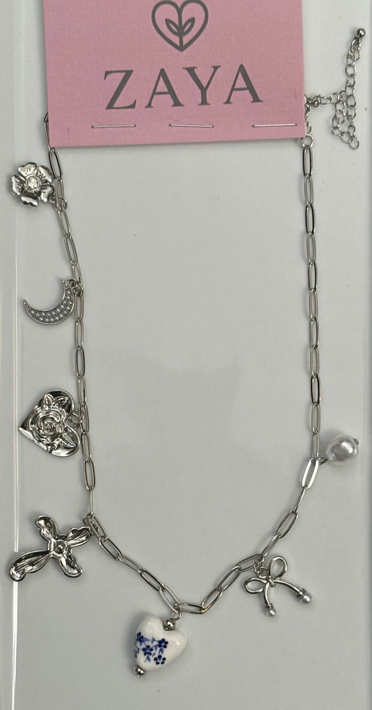 BLUE HEART NECKLACE