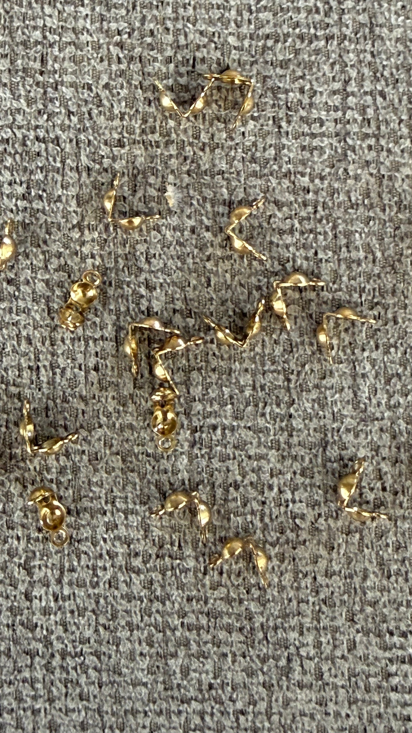 KNOT COVER BEAD TIP SST GOLD PLATED 6X3MM  20 PC