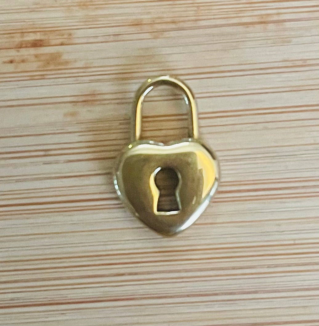 CHARM LOCK STAINLES STEEL GOLD PLATE 19.5MM 1 PC