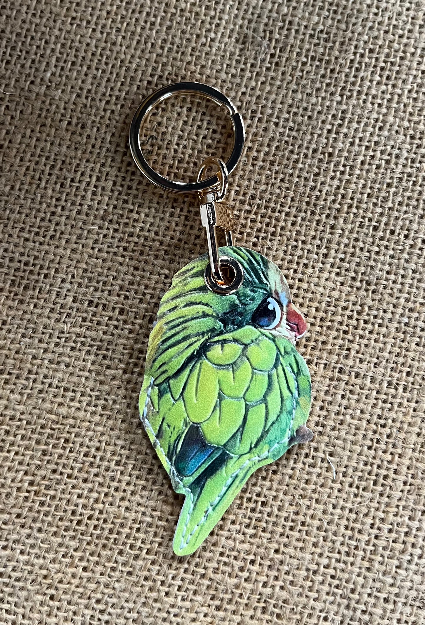 PARROT LEATHER BAG CHARM