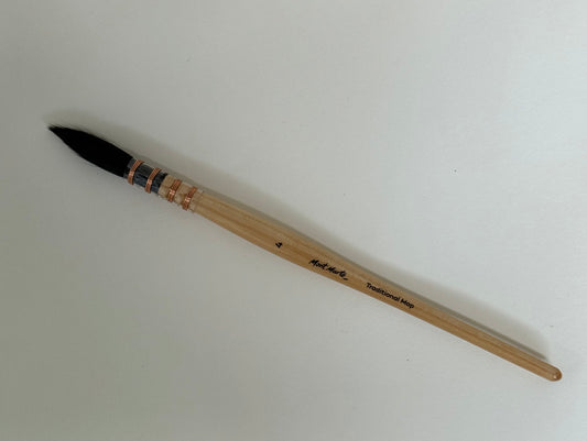 CHINESE BRUSH SQUIRREL HAIR WOODEN HANDLE 1 PC