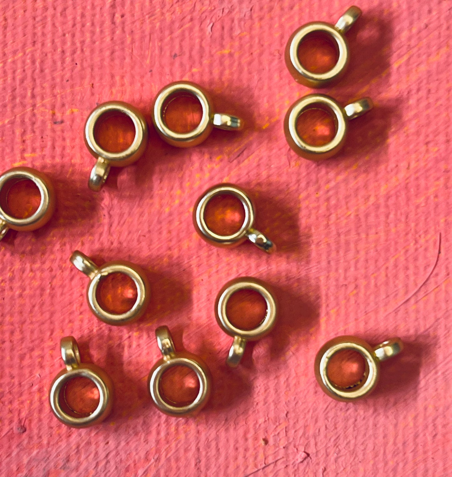 BAIL HANGER MATTE GOLD 9X6X4MM 10 PC