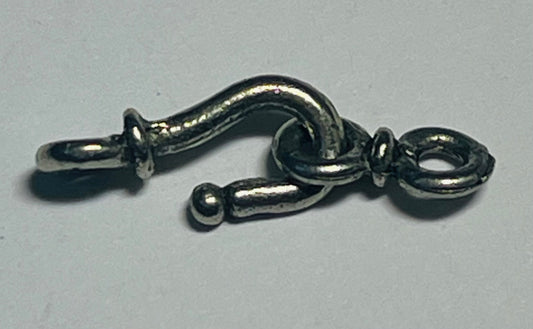 CLASP HOOK & EYE Pewter 14MM 1 pc