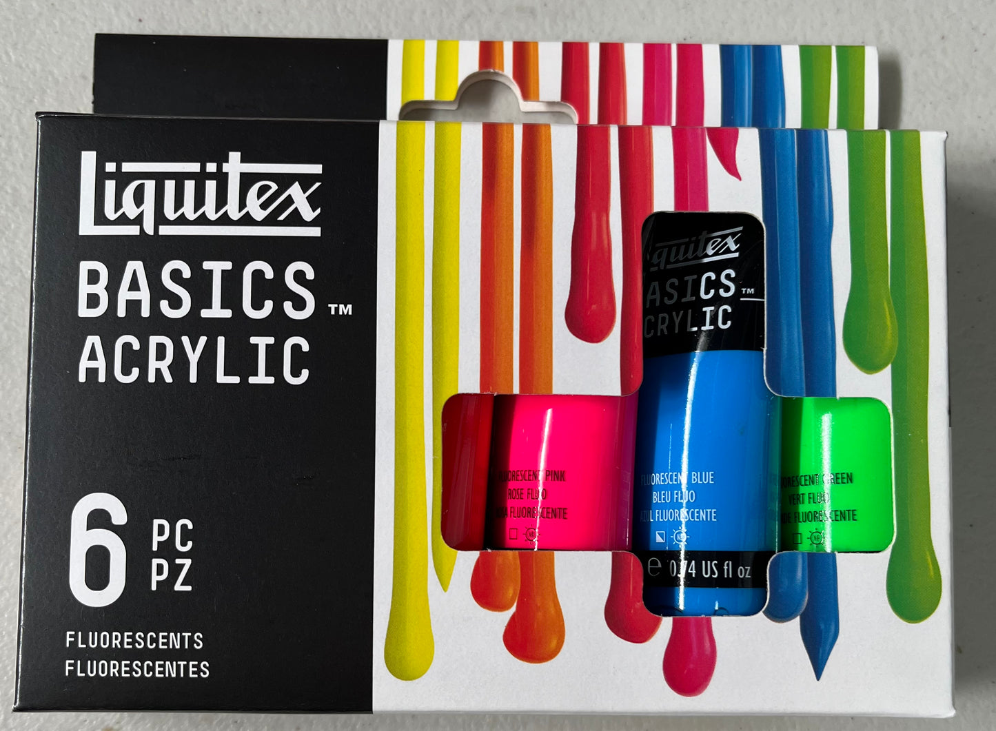 ACRYLICS BASICS SET 22 ML 6 PC FLUORESCENT