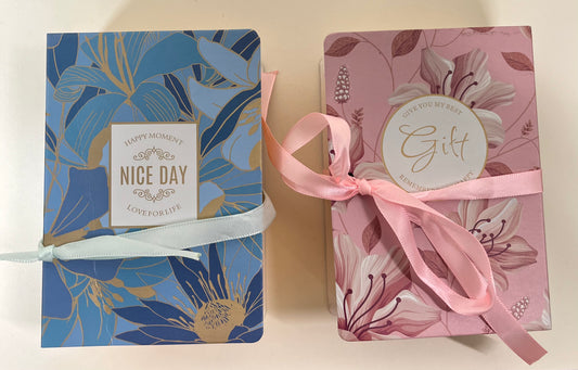 Box Book square pink or blue