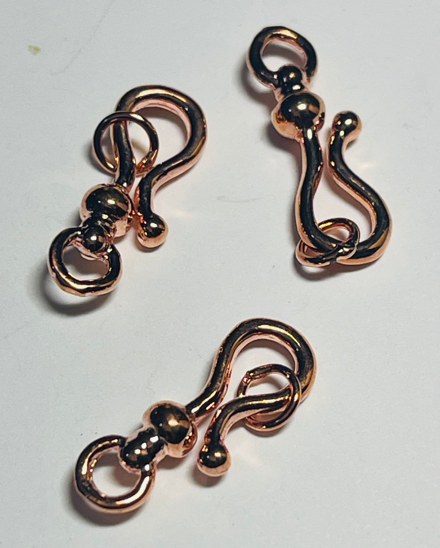 Clasp 23x8mm hook and eye rose gold 3sets