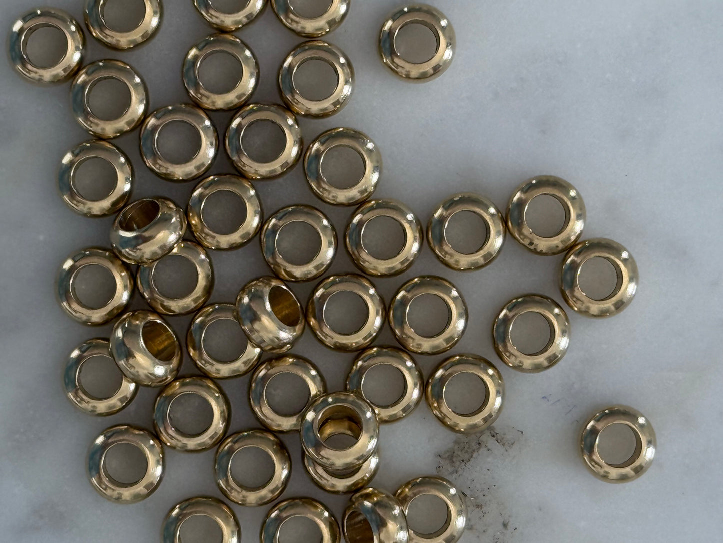 SPACER BEAD RONDELLE 8X4MM  25 PC